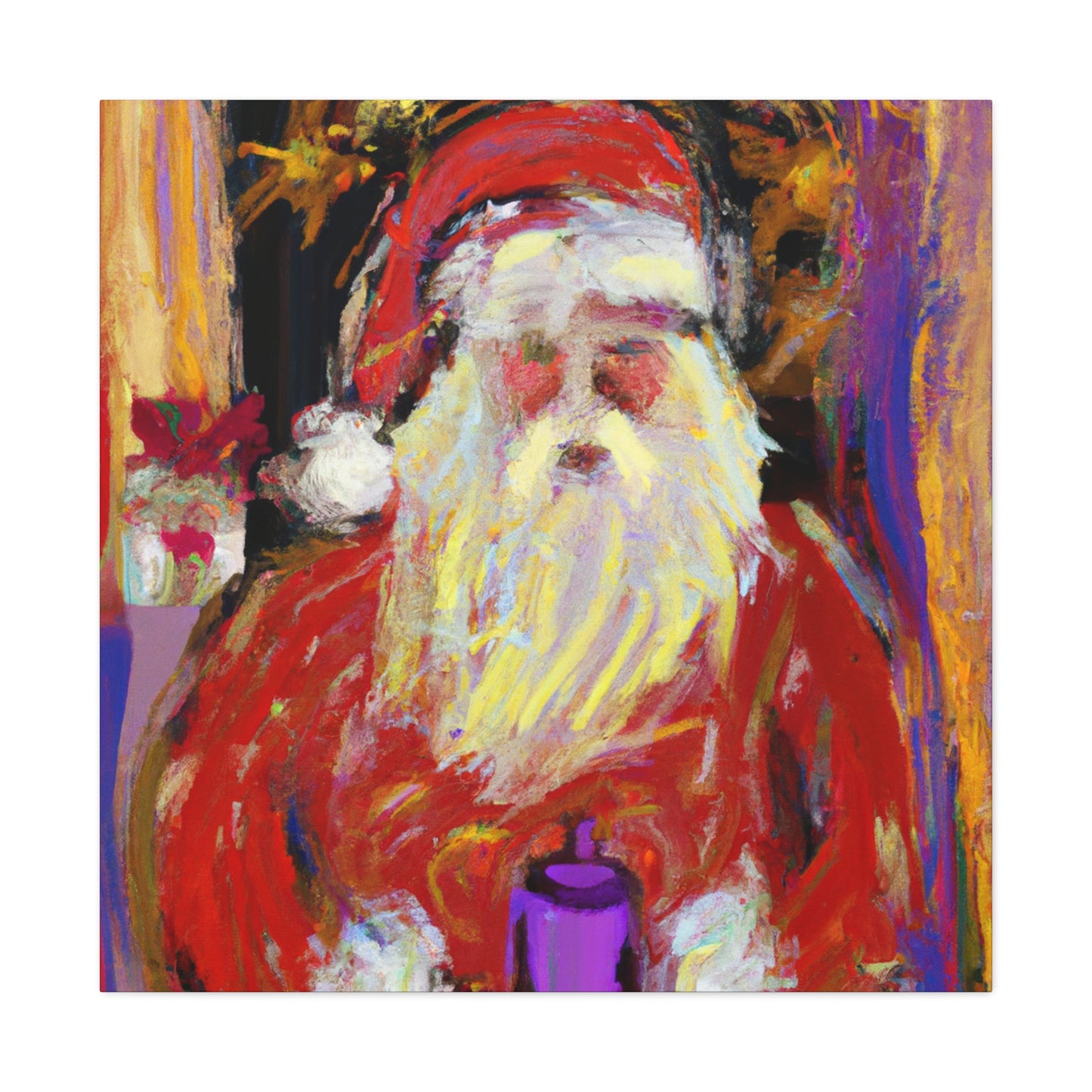 Santa Claus Abstraction - Canvas