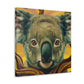 "Koala in Moonlight Glow" - Canvas