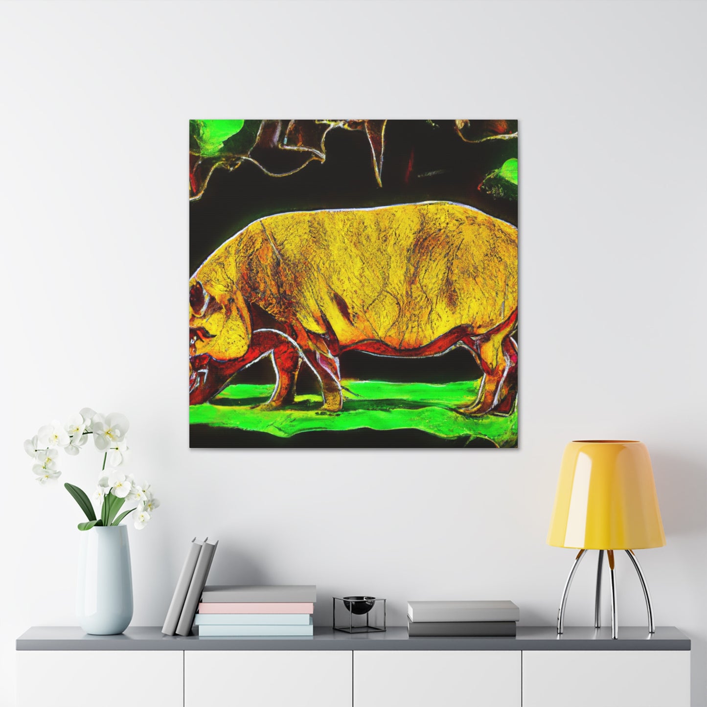 Warthog in Abstract. - Canvas