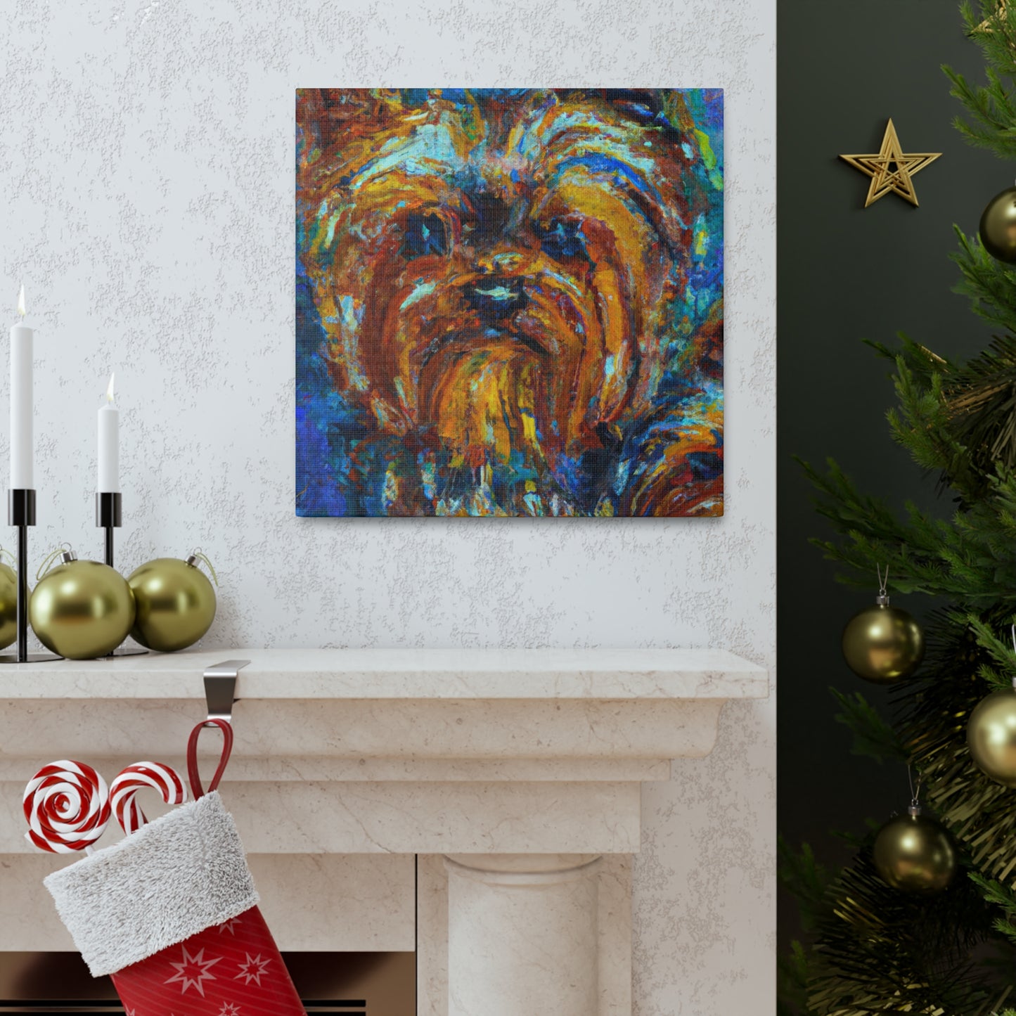 Dancing Yorkshire Terriers - Canvas