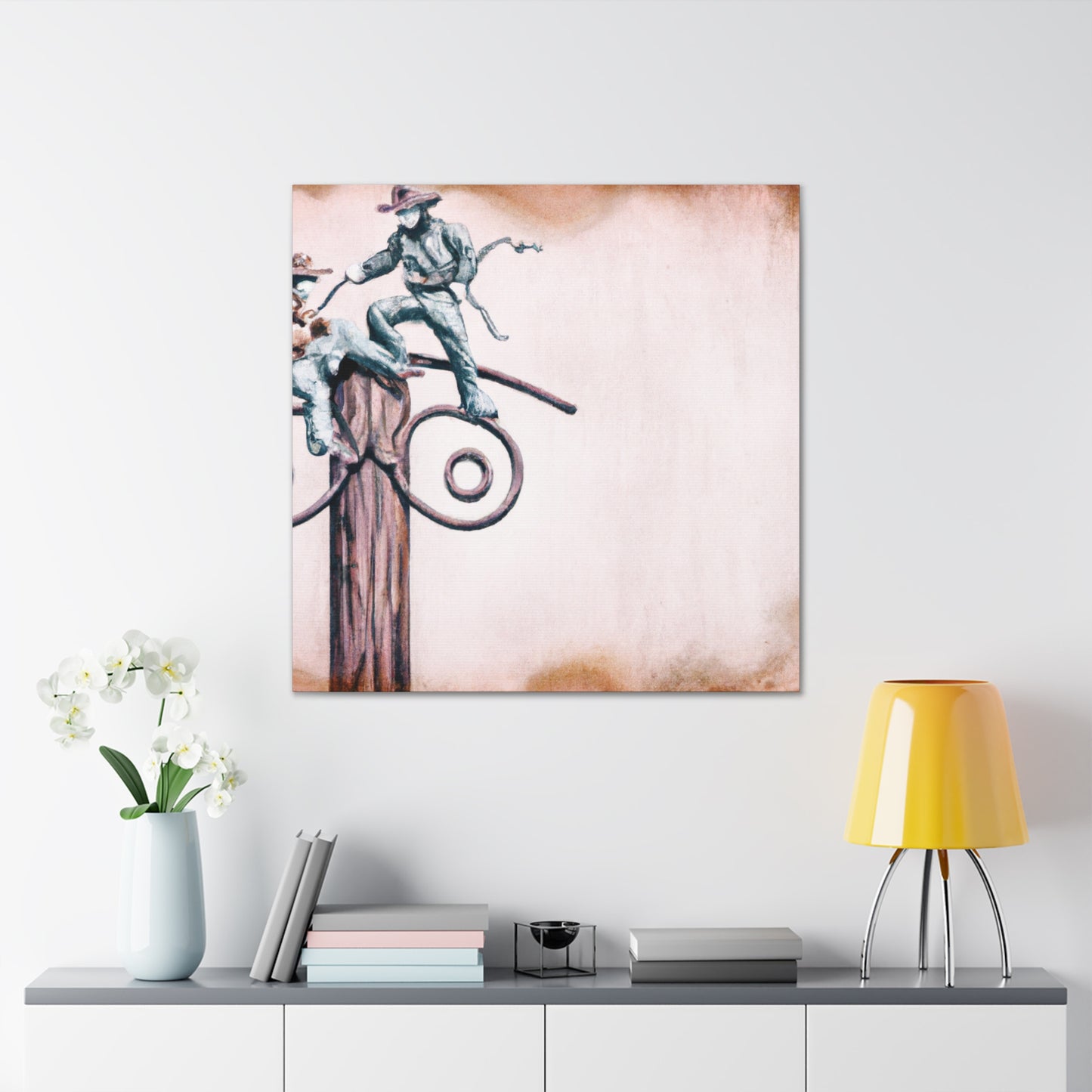 "Harnessing the Hitching Post" - Canvas