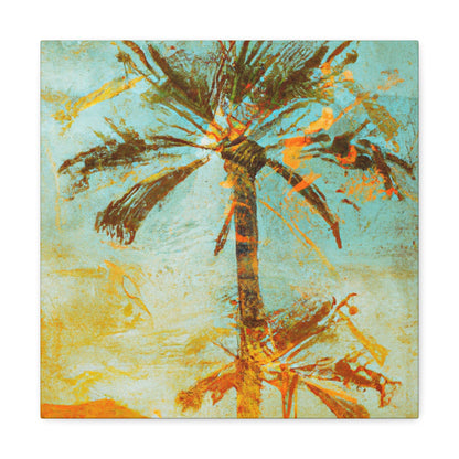 "Palm Trees at Sunset" - Canvas