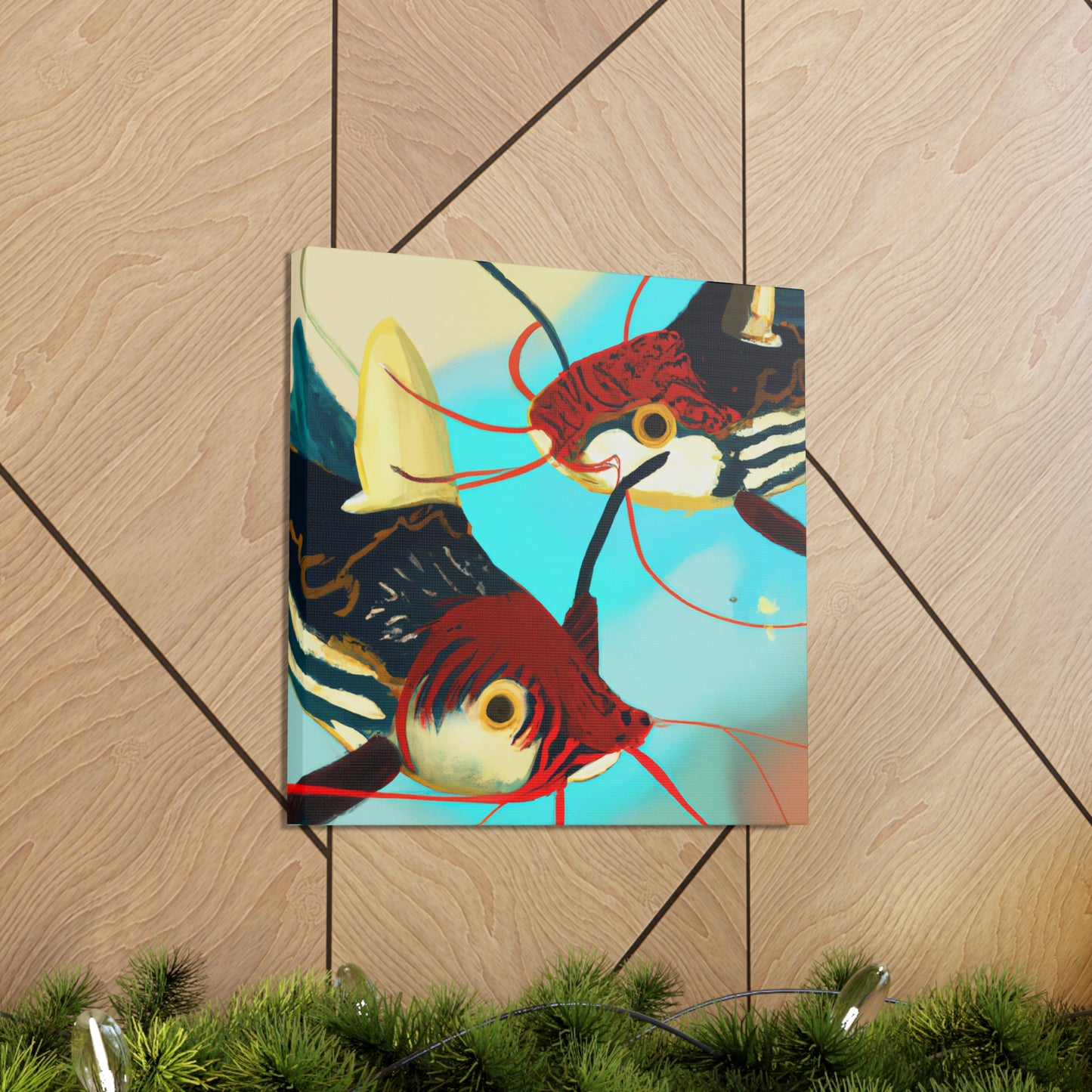 Catfish in Art Deco - Canvas