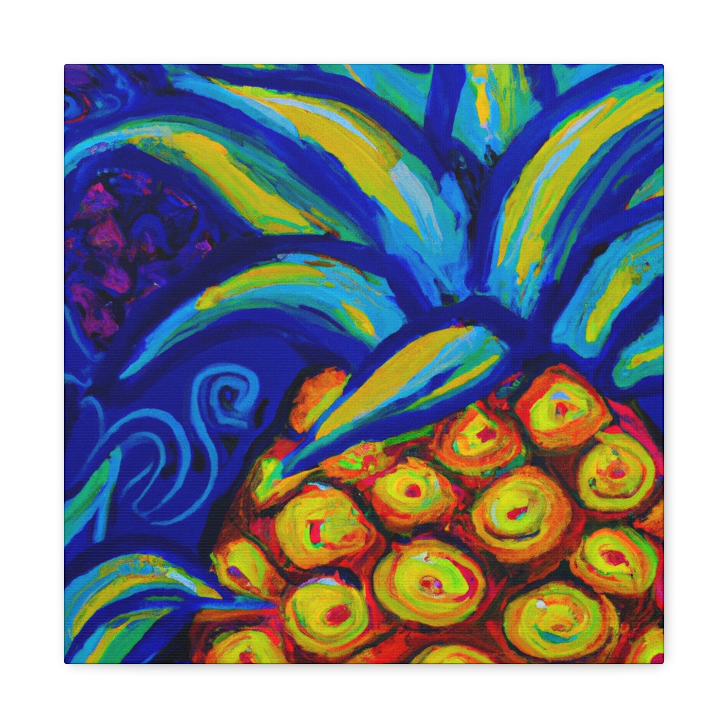 Pineapple Folk Delight - Canvas