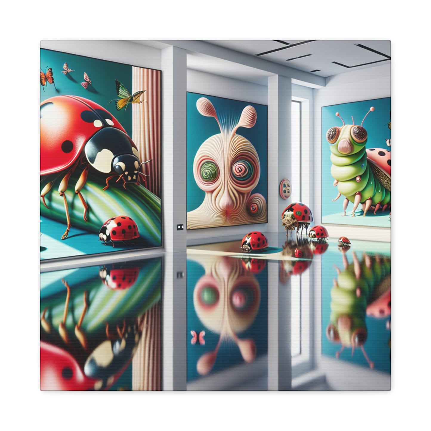 Whimsical Bug Wonderland - Canvas