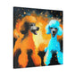 Poodle in Neon Hues - Canvas