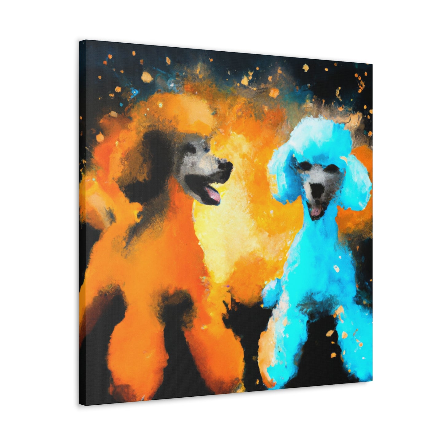 Poodle in Neon Hues - Canvas