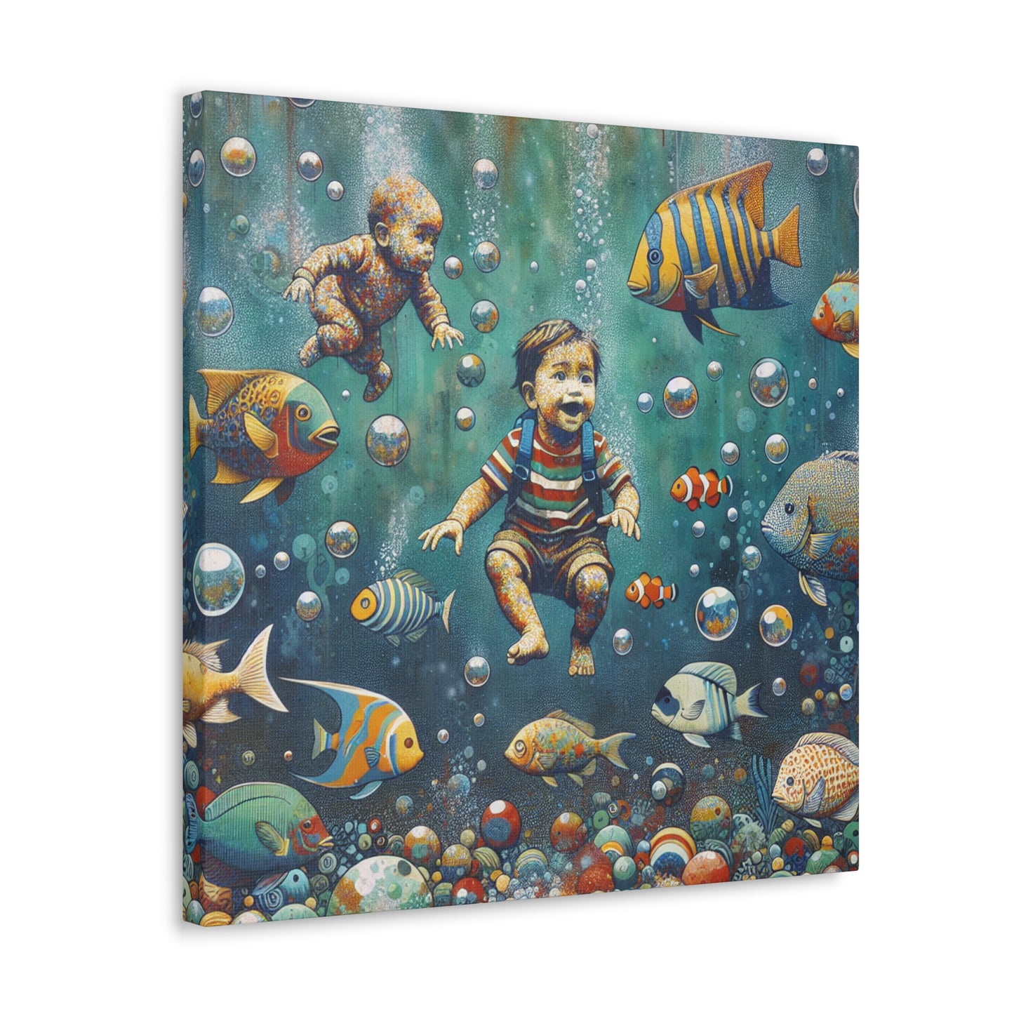 Whimsical Waters: Aquatic Bliss - Canvas