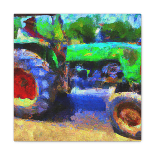 Tractor in Impressionism - Canvas