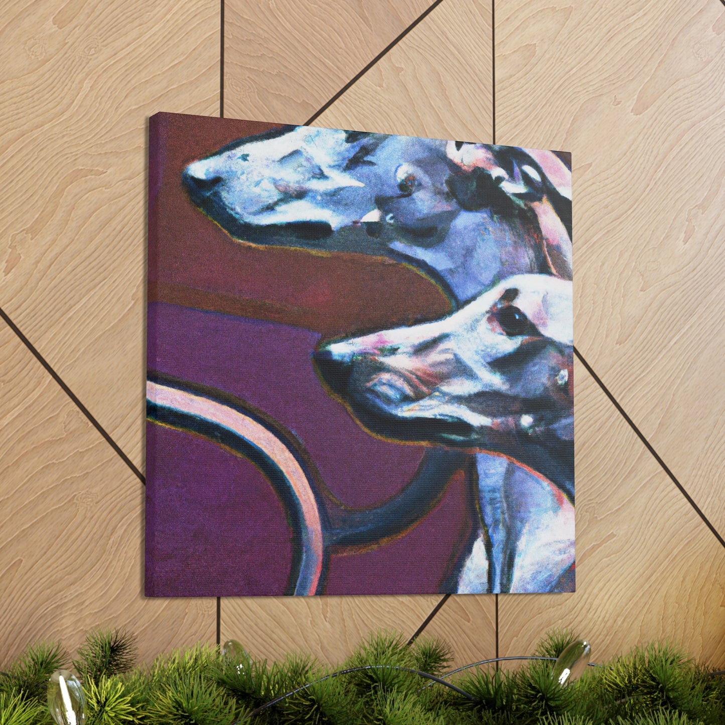 Greyhound in Motion - Canvas