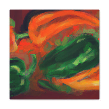 "Peppers in Prismatic Hues" - Canvas