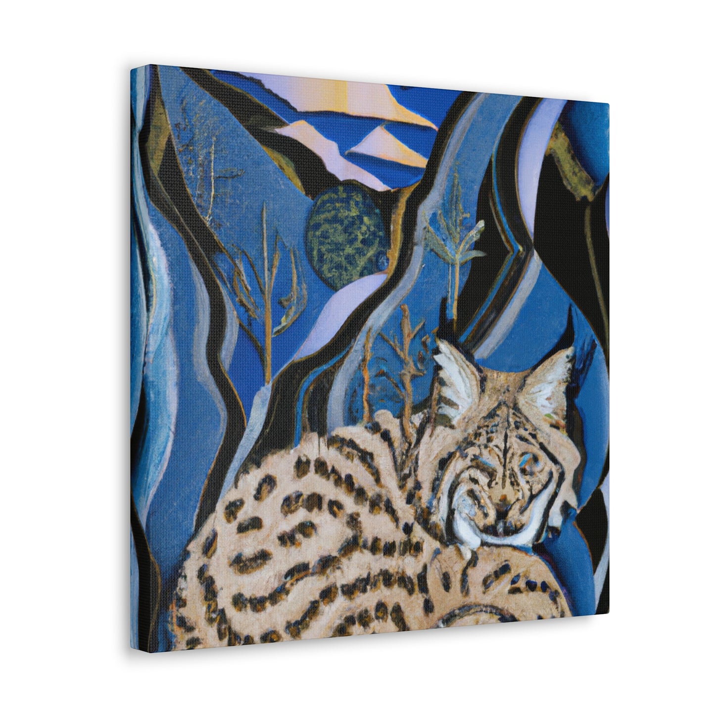 "Bobcat in Art Deco" - Canvas