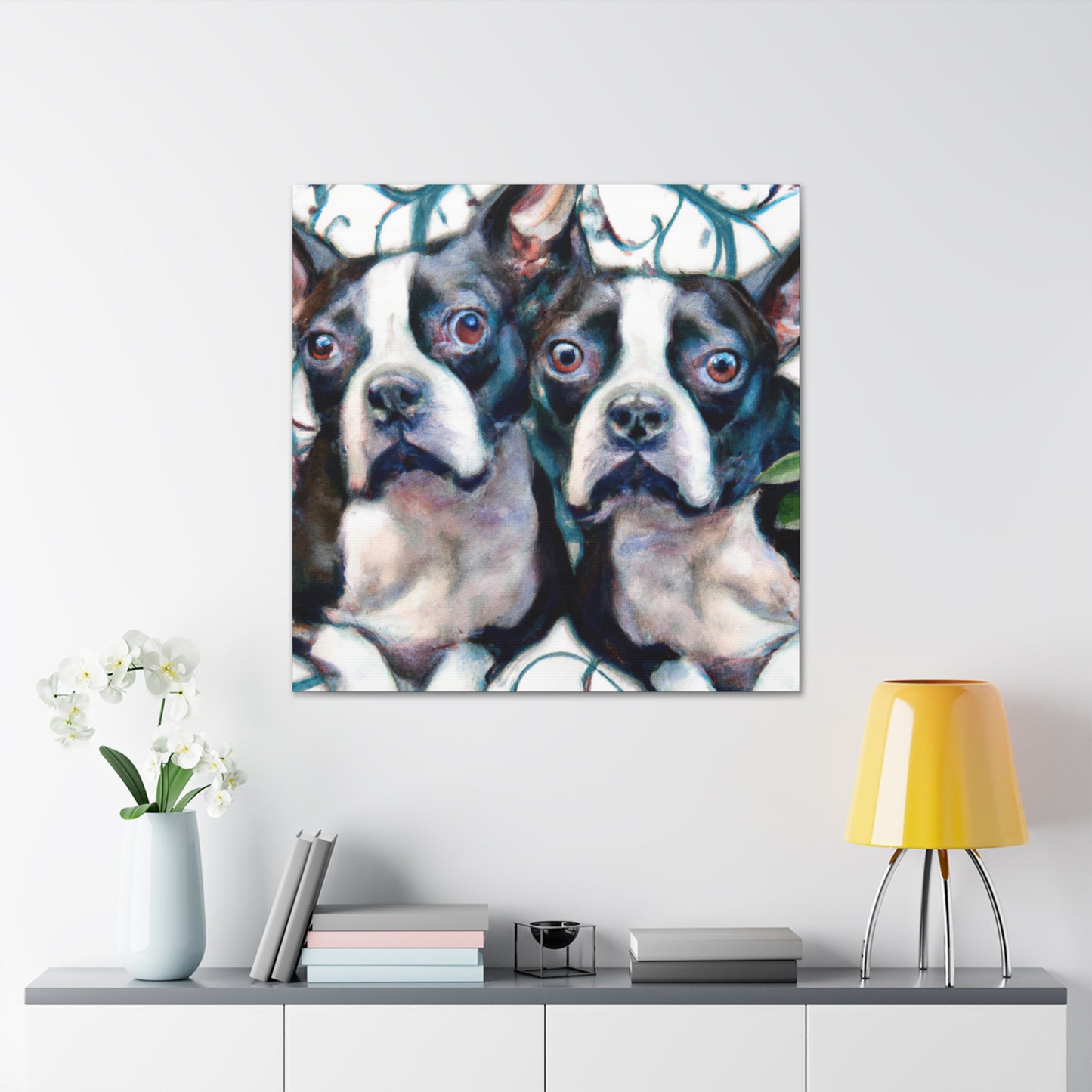 Boston Terrier Elegance - Canvas