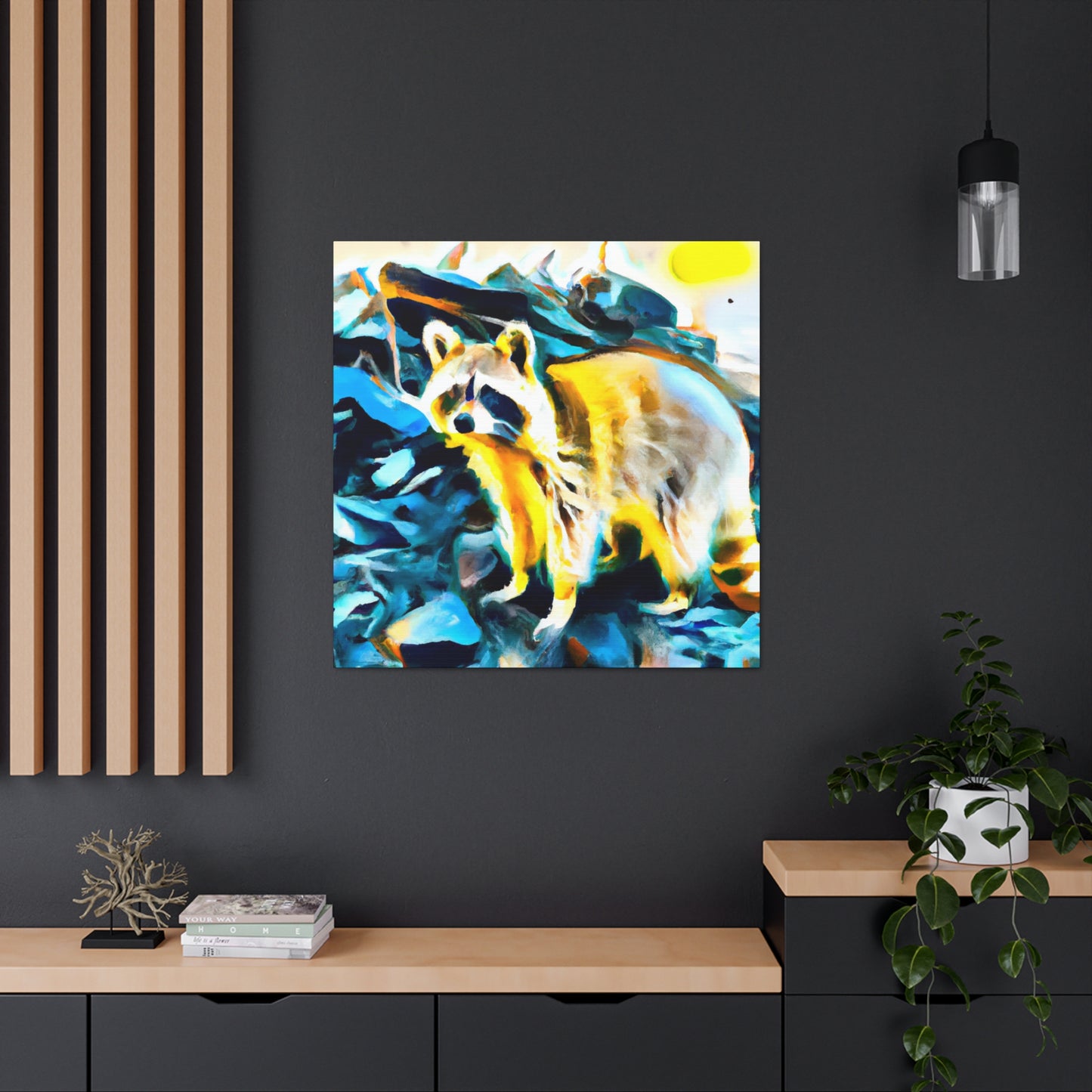 "Raccoon's Abstract Regale" - Canvas