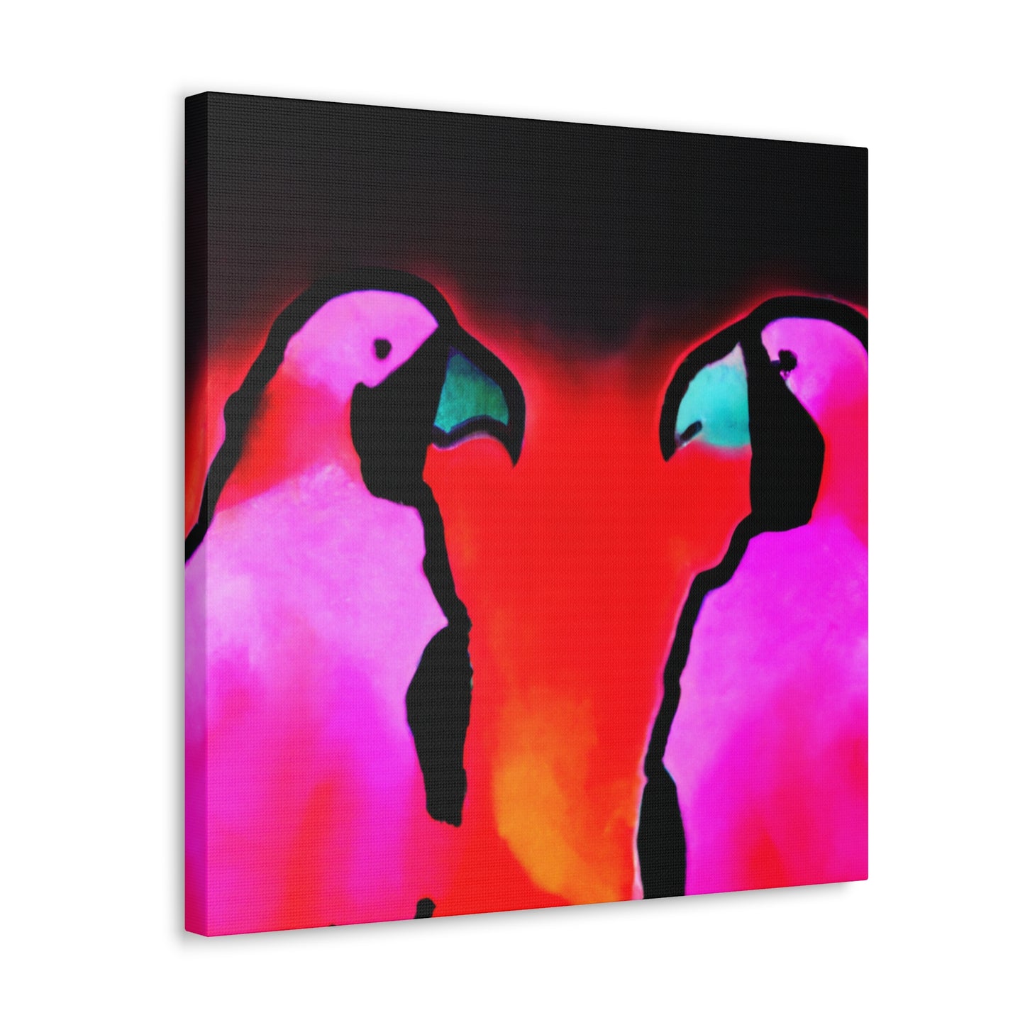 Lovebirds in Embrace - Canvas