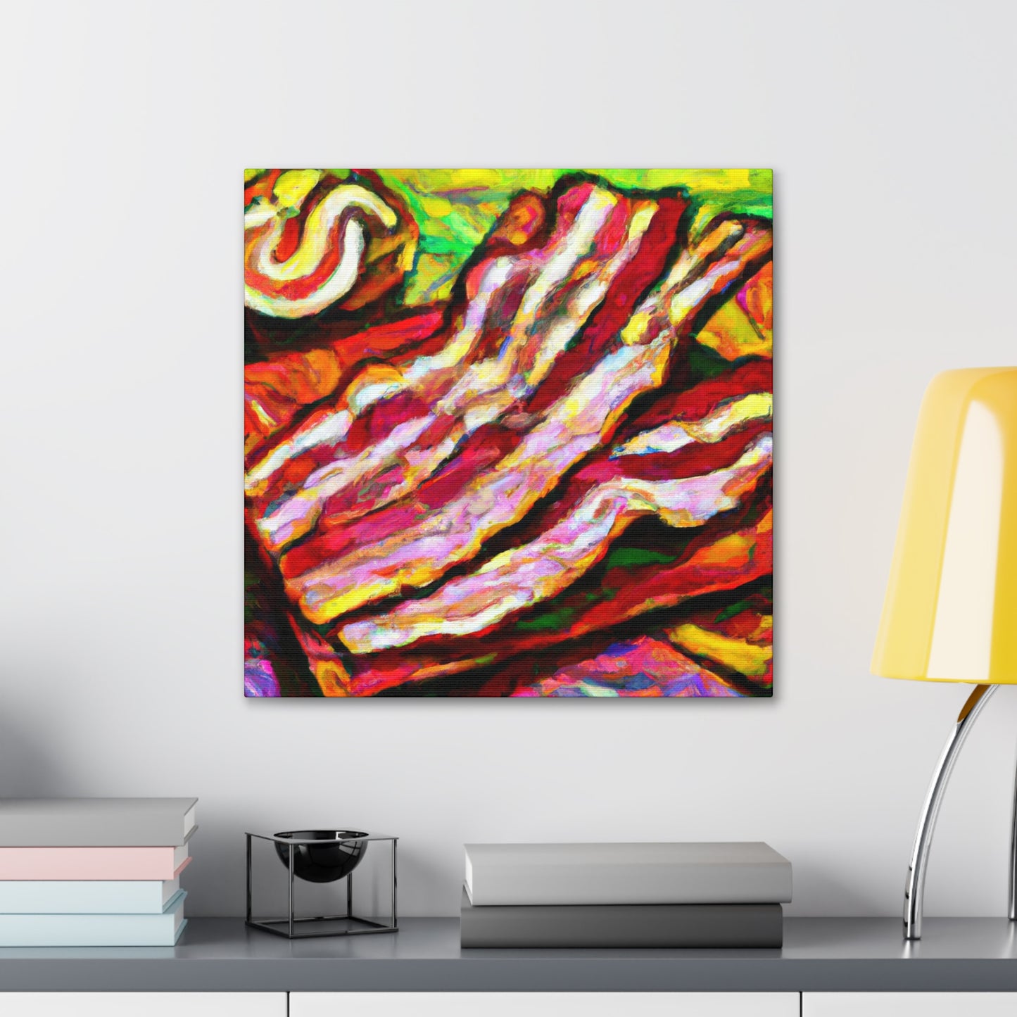 "Savory Sizzling Bacon" - Canvas