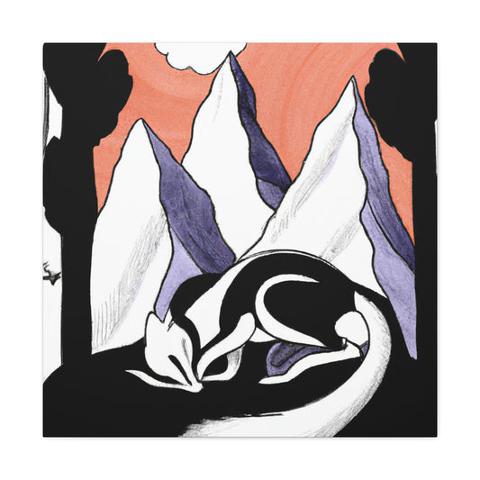 Skunk in Spring Blooms - Canvas