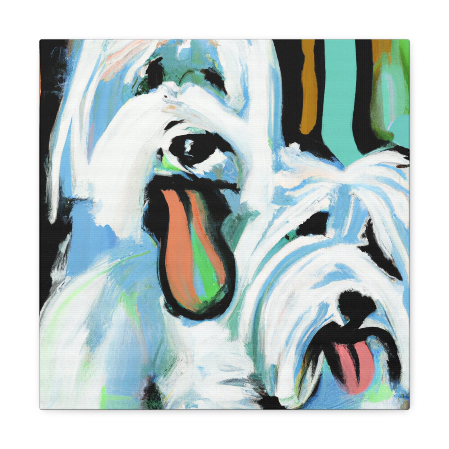 Old English Sheepdog Dance - Canvas