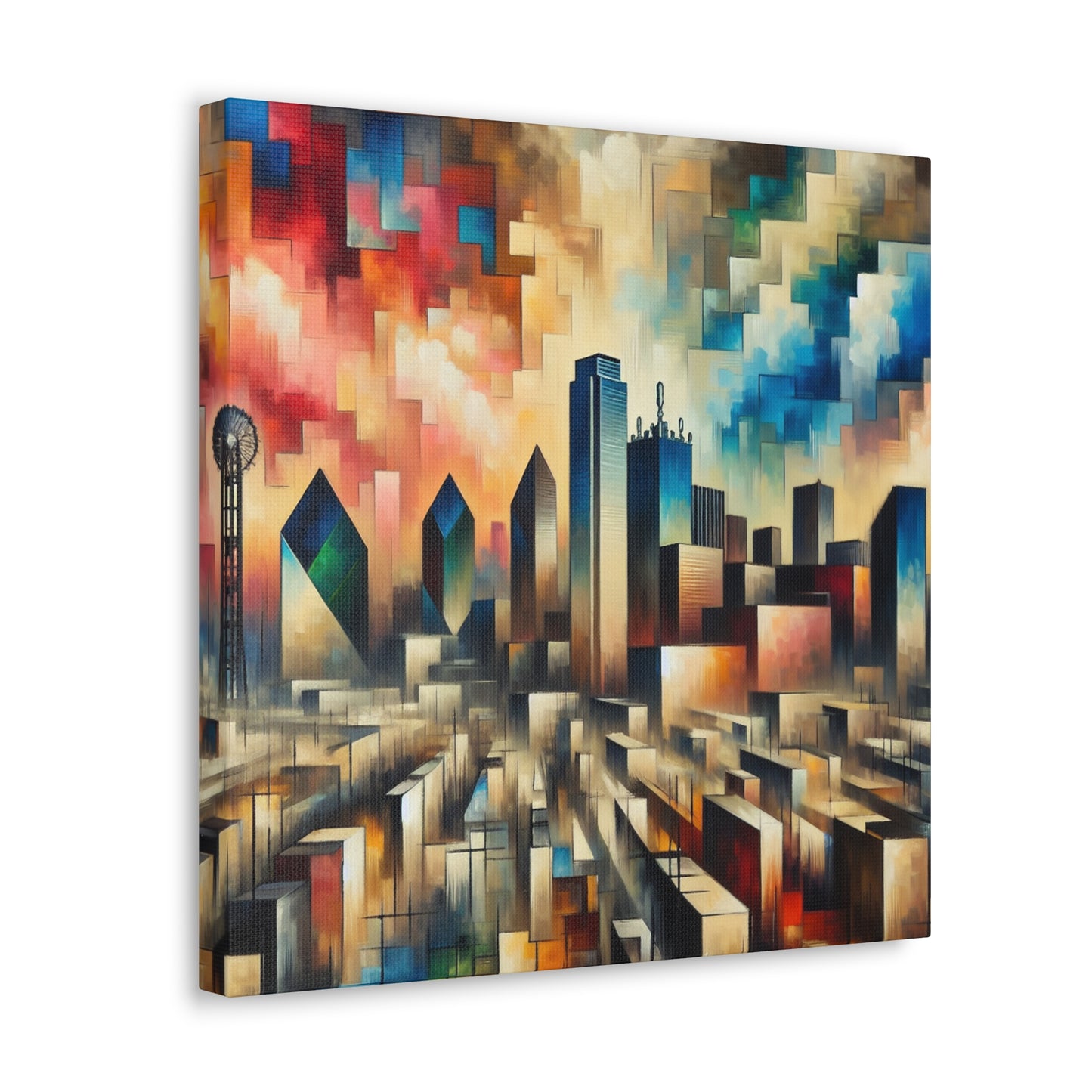 "Whirling Metropolis Vibrations" - Canvas