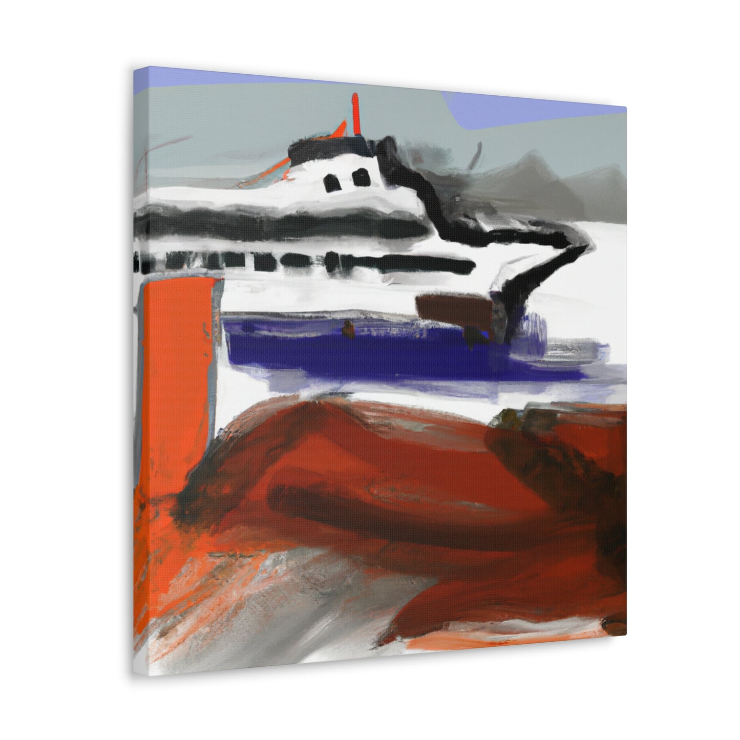 Ferry on the Horizon - Canvas