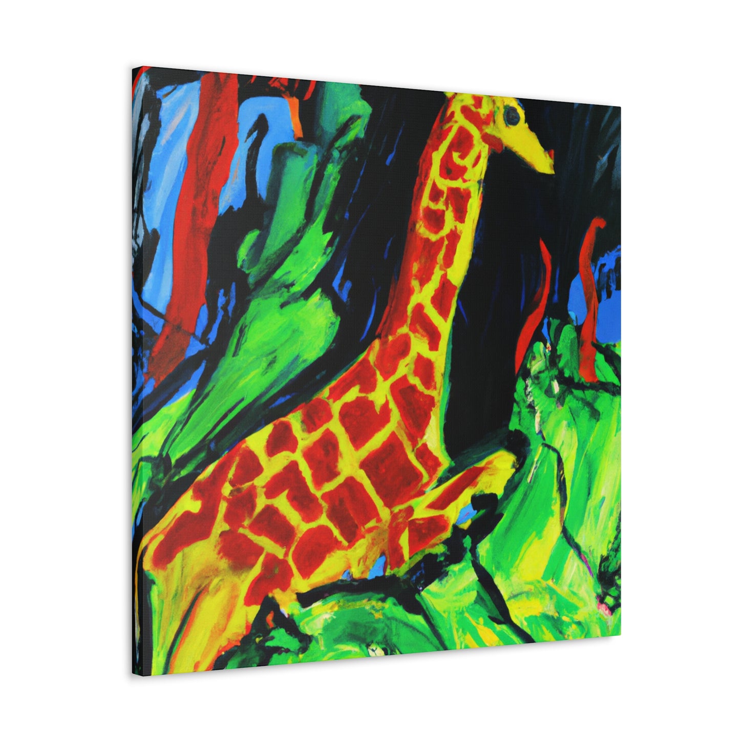 Giraffe in Abstract Forms - Canvas