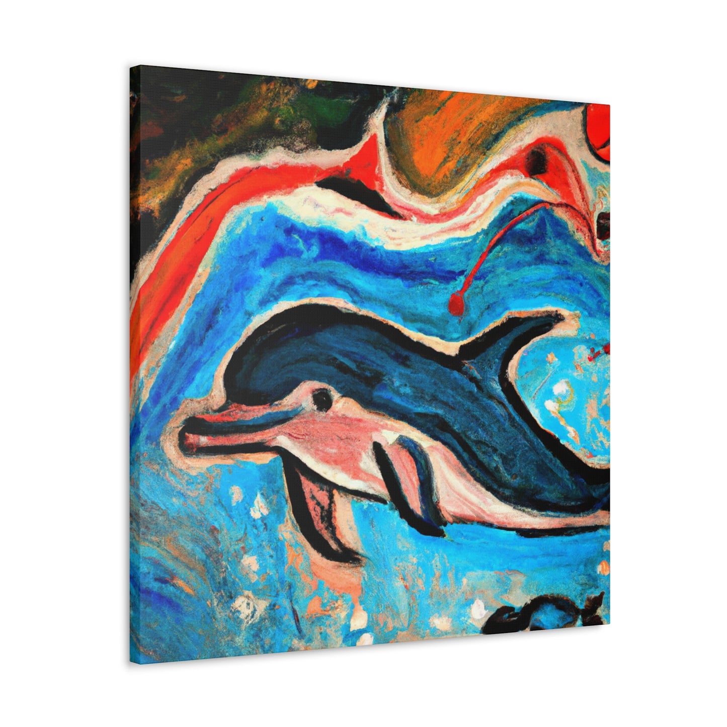 "Dolphins in the Sunset" - Canvas