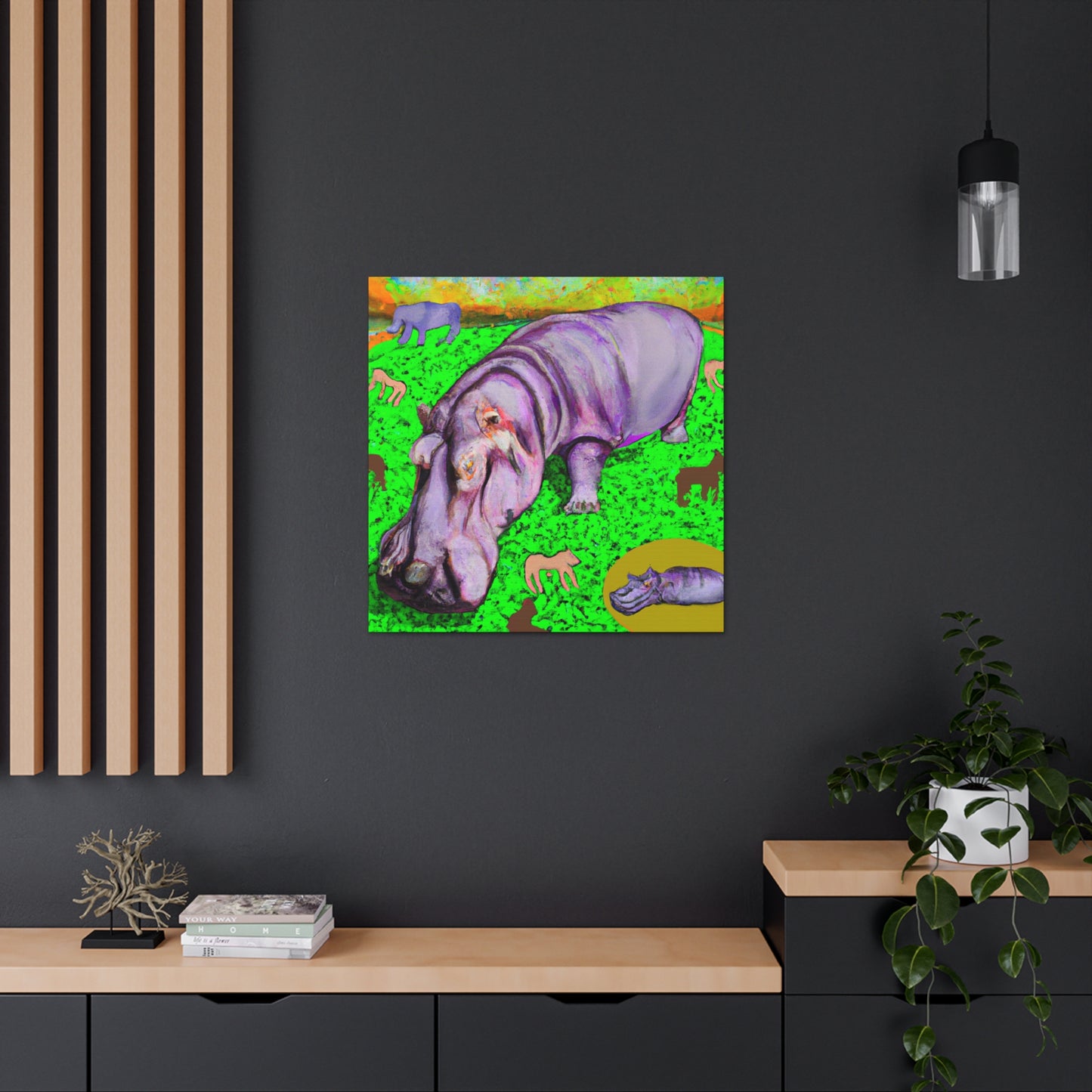 "Hippopotamus in Dreamland" - Canvas