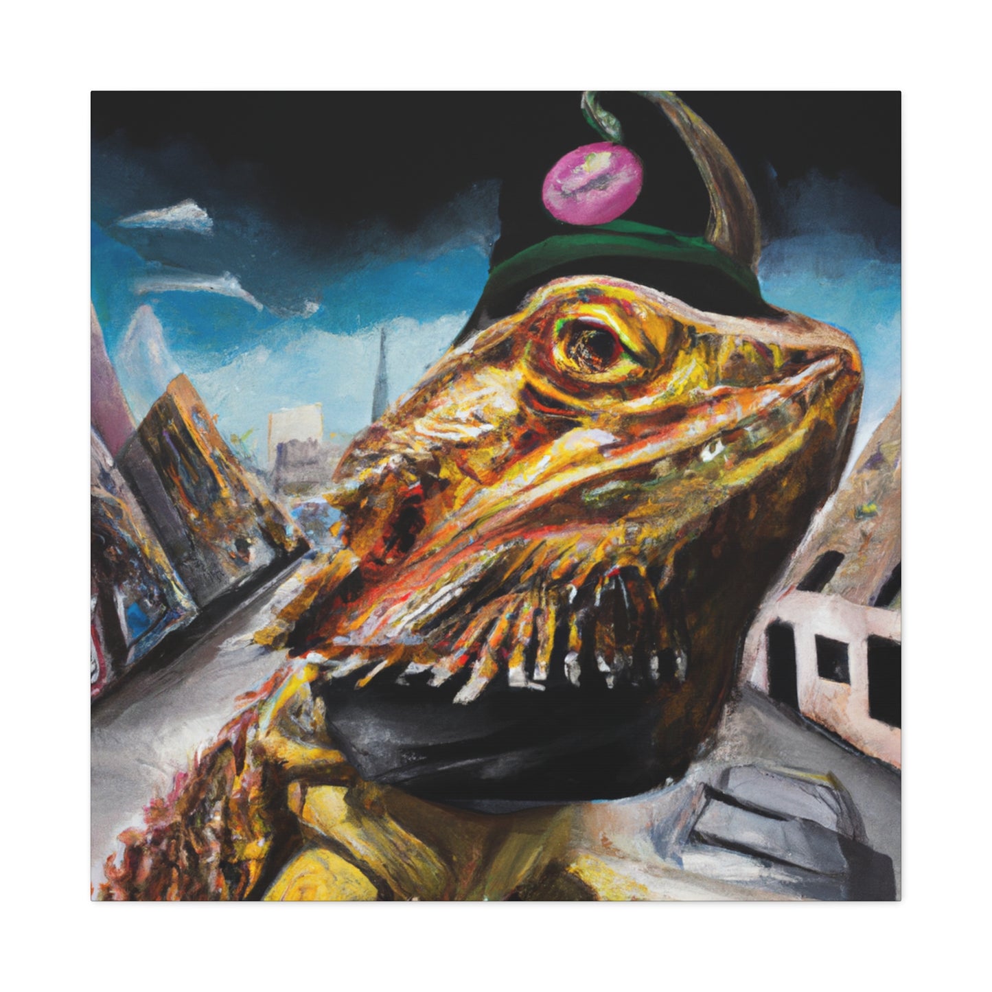 Bearded Dragon Portrait - Canvas