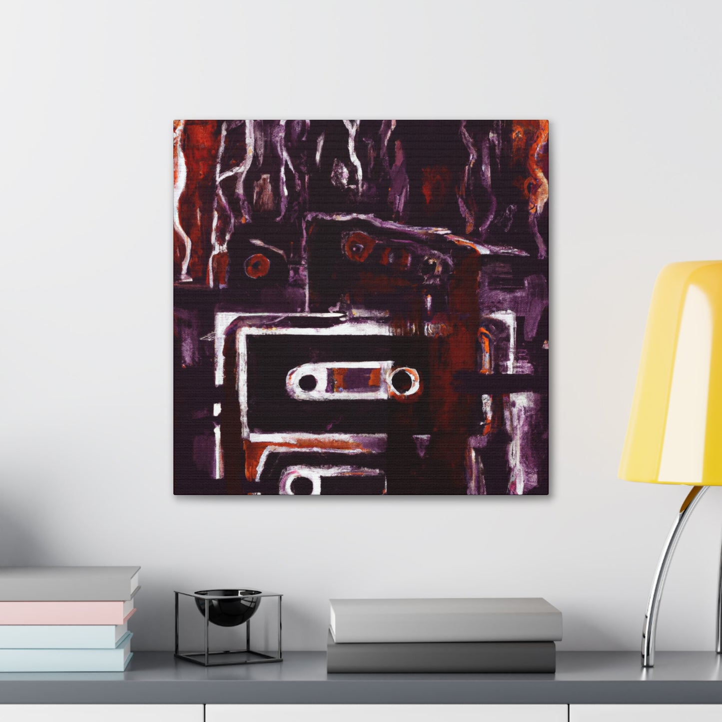 "Cassette Tape Collage" - Canvas