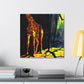 Giraffe on the Wall - Canvas