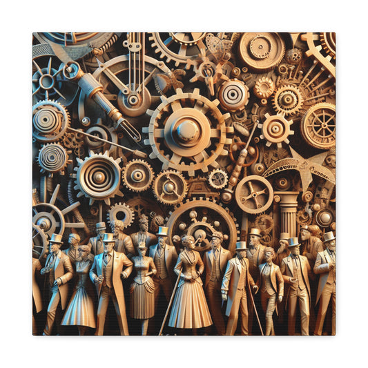 "Clockwork Ecstasy: Victorian Rave" - Canvas