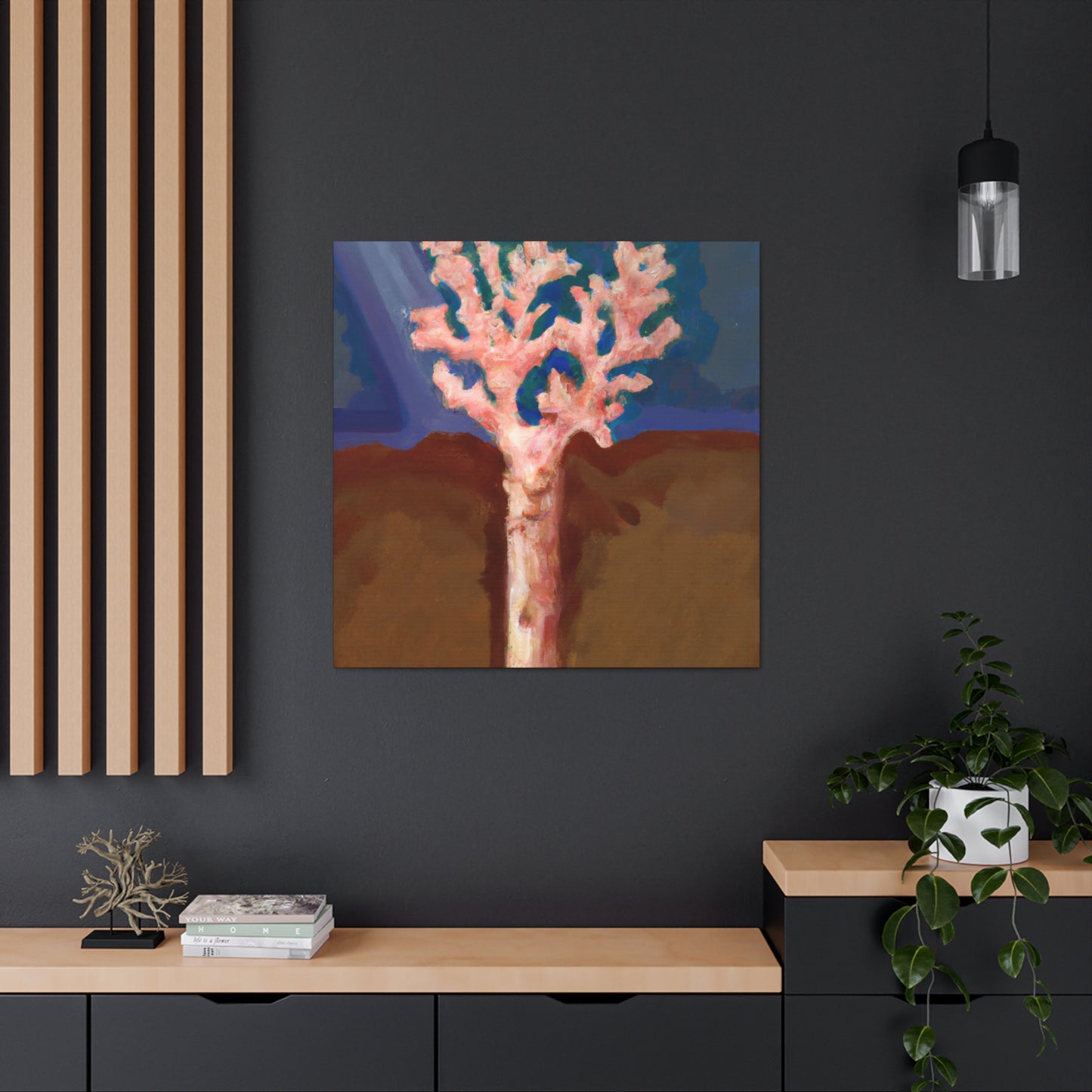 "Coral's Vibrant Hues" - Canvas