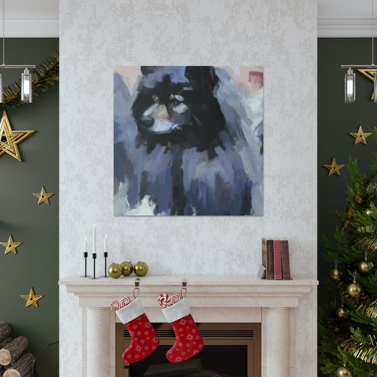 "Keeshond in Abstraction" - Canvas