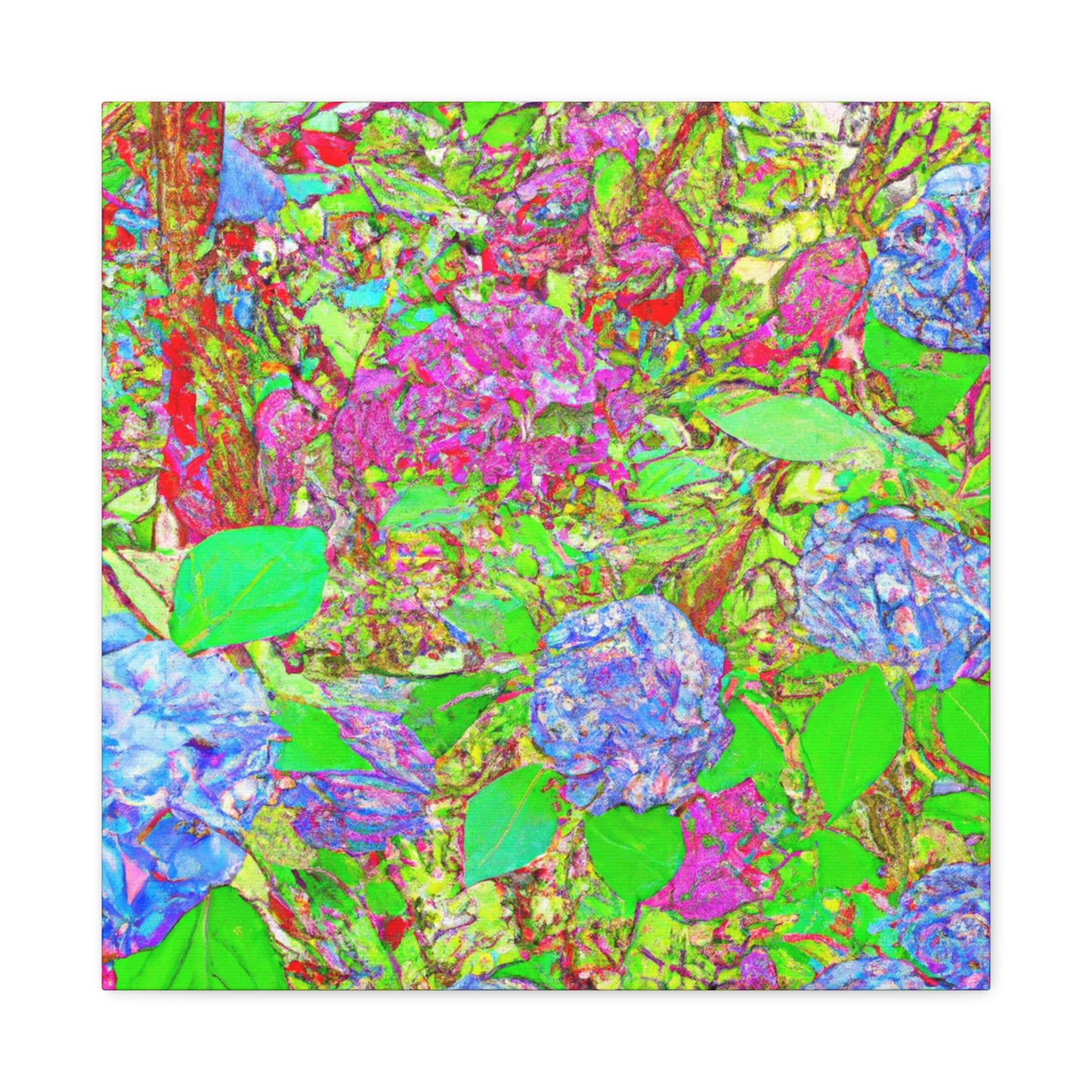 "Blooming Hydrangea Bouquet" - Canvas