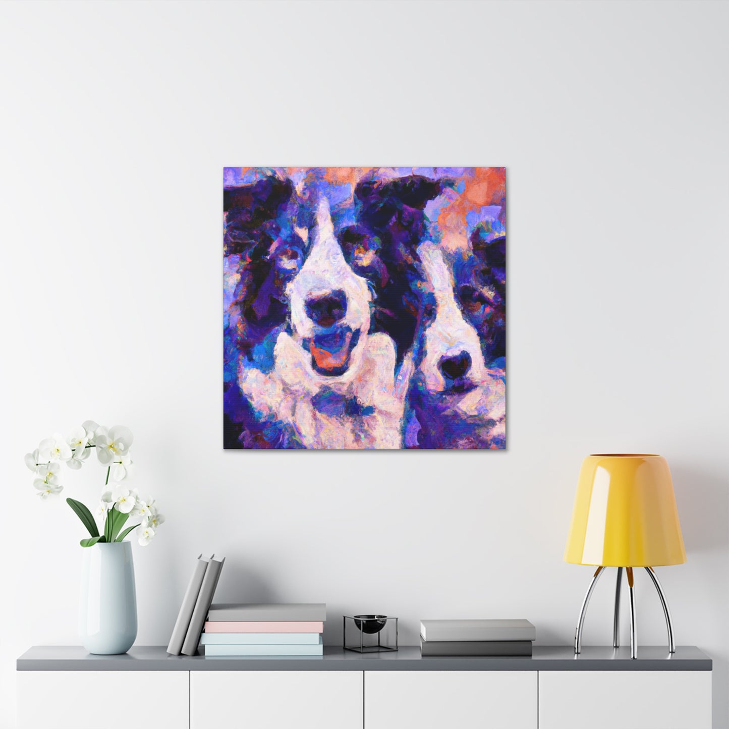 "Border Collie Impressionism" - Canvas