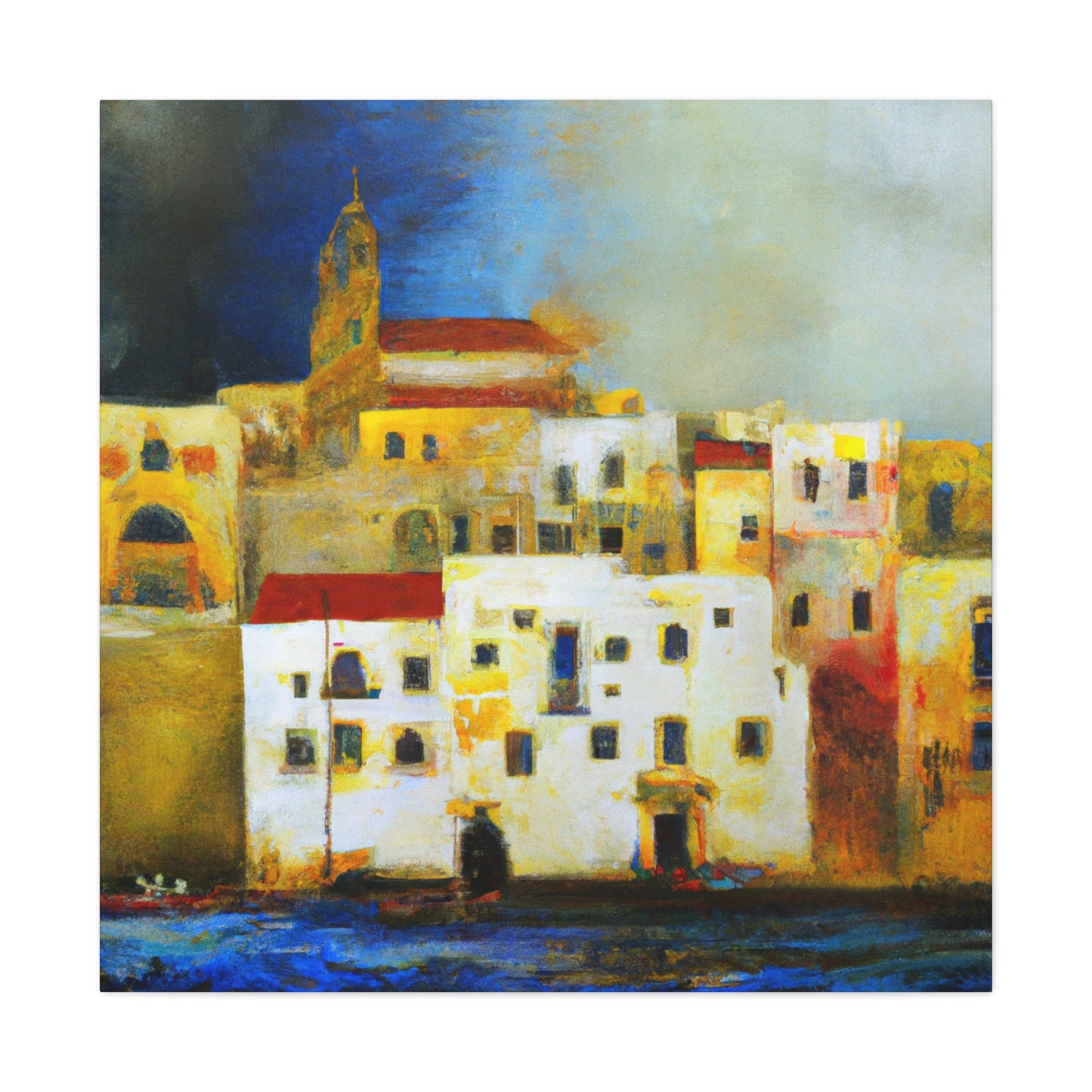 Sun-soaked Mediterranean Dream - Canvas