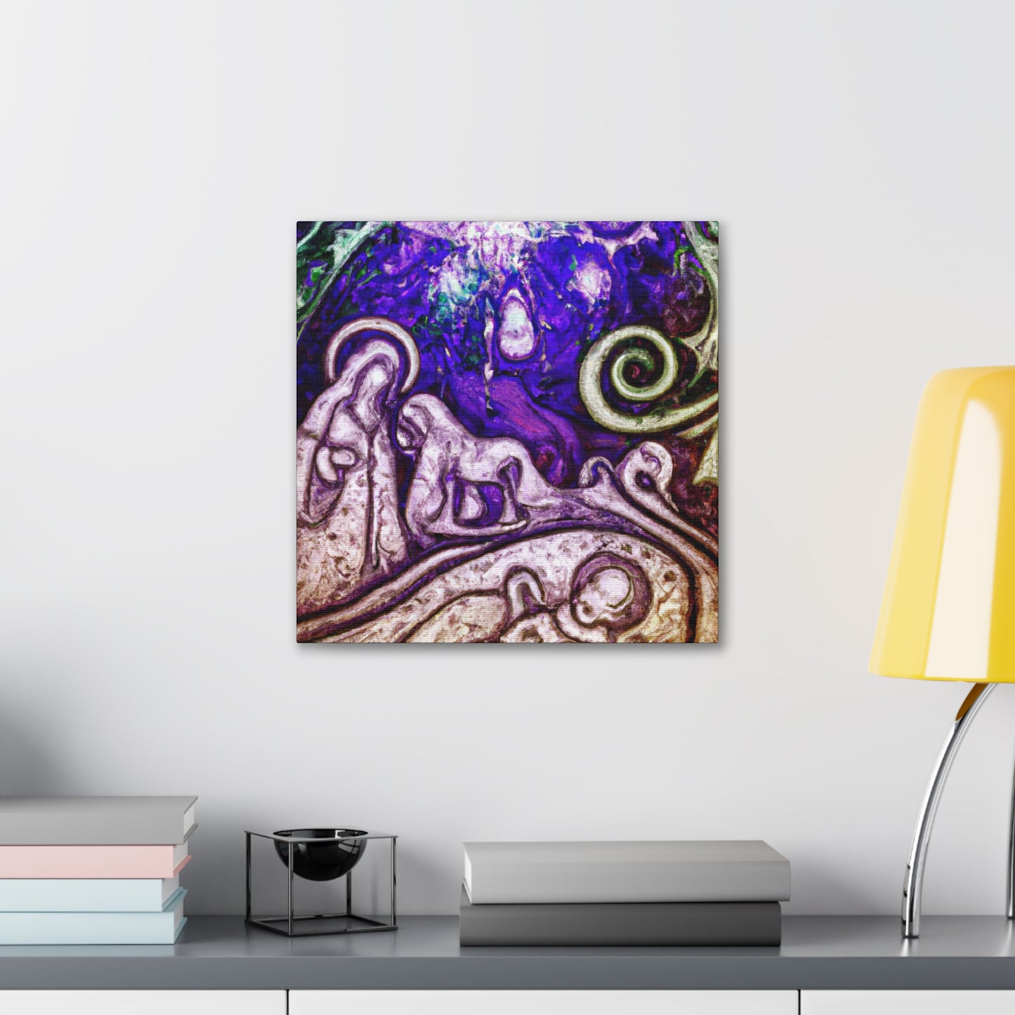 "Manger at Midnight Glow" - Canvas