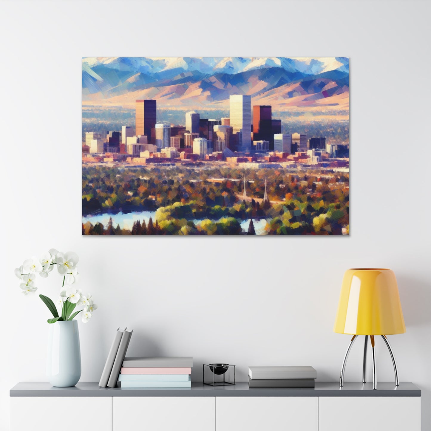 "Misty Urban Skyscrapers" - Canvas