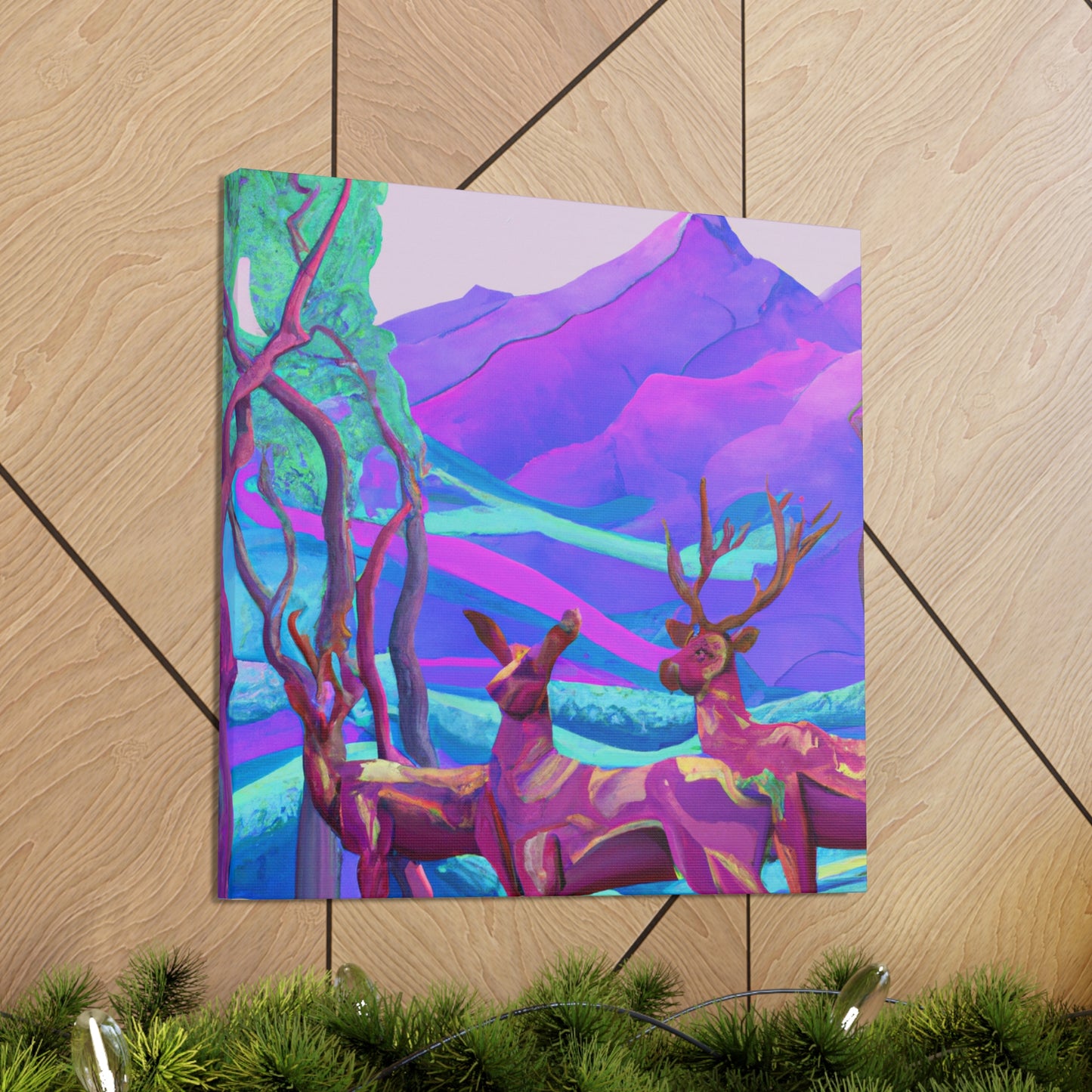 Deer of Art Nouveau - Canvas