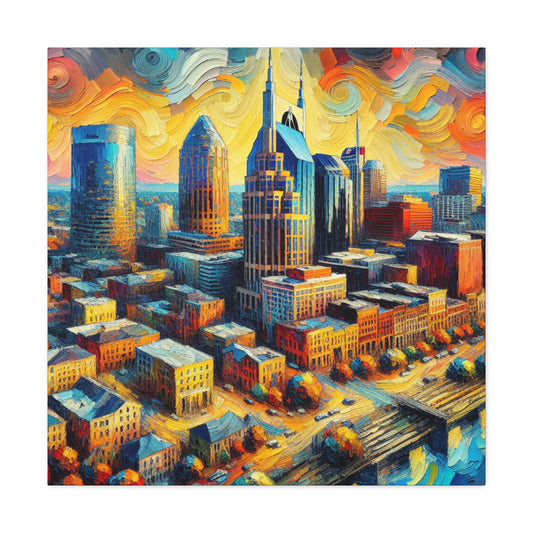 "Vibrant Melodies of Nashville" - Canvas