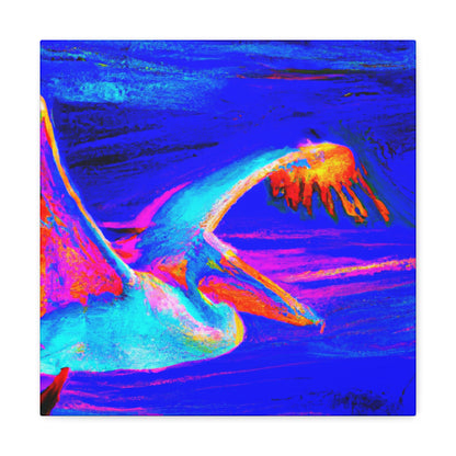 Pelican Gliding Sunrise - Canvas