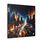 Midnight Metropolis Glow - Canvas