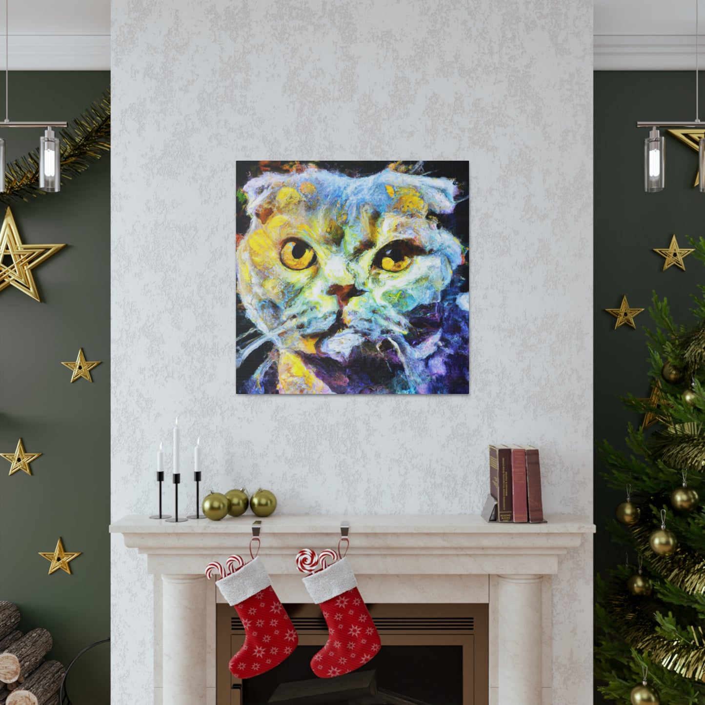 Scottish Fold Impasto - Canvas