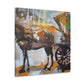 "Horse and Carriage Journey" - Canvas