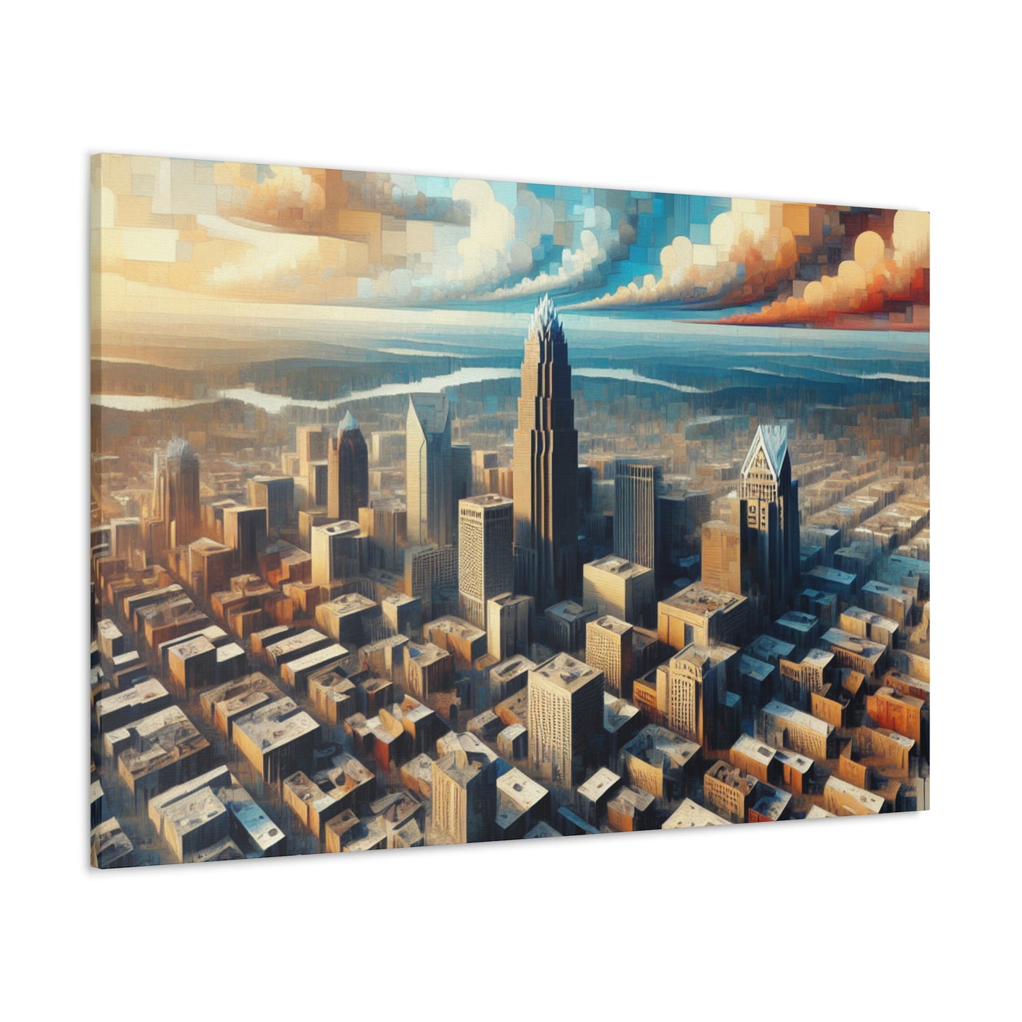 "Charlotte's Urban Tapestry" - Canvas