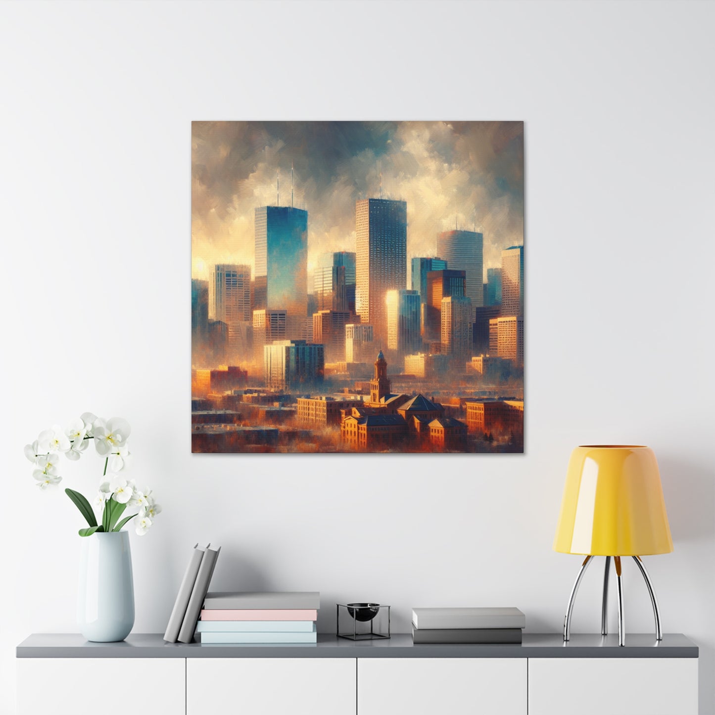 "Metropolis Unveiling Serenity" - Canvas