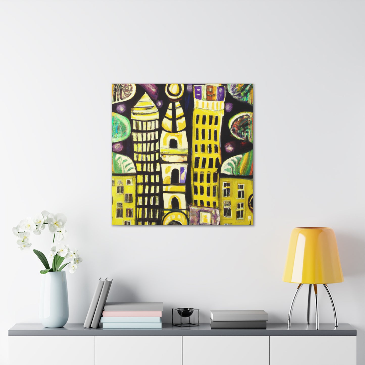 "Night Blooming Art Nouveau" - Canvas