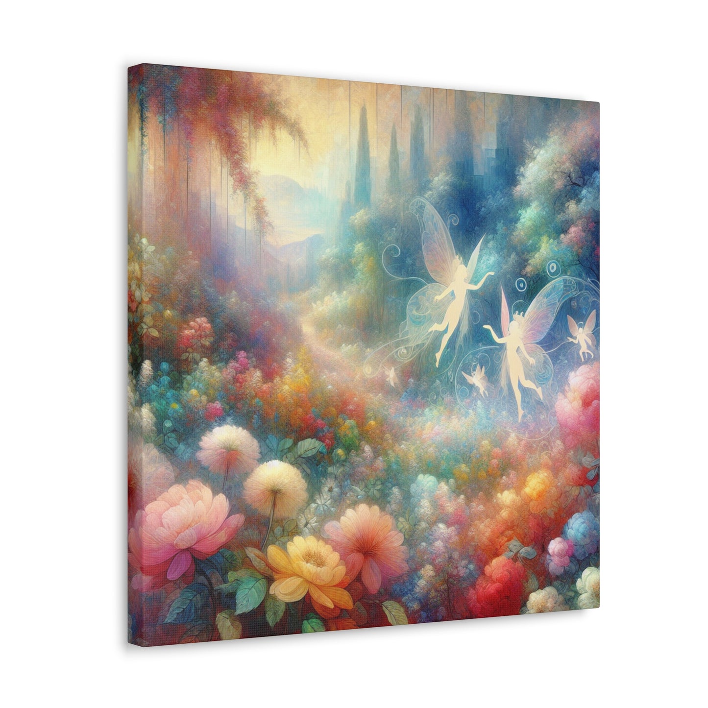 Whimsical Blooms Amidst Secrets - Canvas