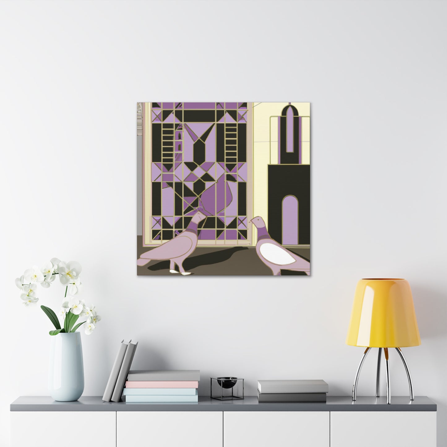 "Pigeon in Art Deco" - Canvas