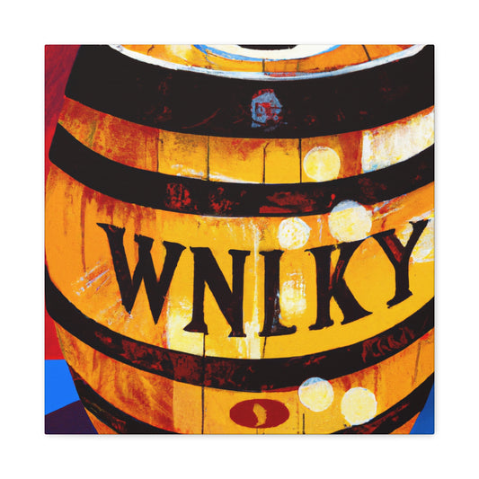 Whiskey Barrel Pop Art - Canvas